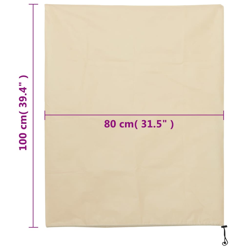 Plantefleecetrekk med snor 4 stk 70 g/m² 0,8x1 m
