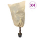 Plantefleecetrekk med snor 4 stk 70 g/m² 0,8x1,2 m