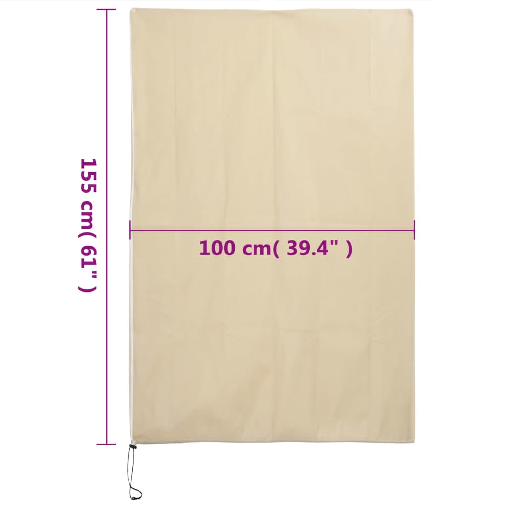 Plantefleecetrekk med glidelås 2 stk 70 g/m² 1x1,55 m