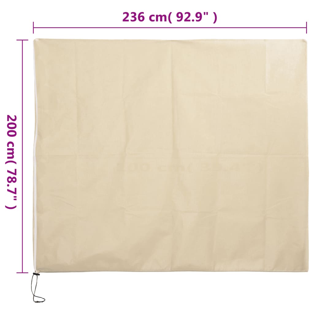 Plantefleecetrekk med glidelås 70 g/m² 2,36x2 m
