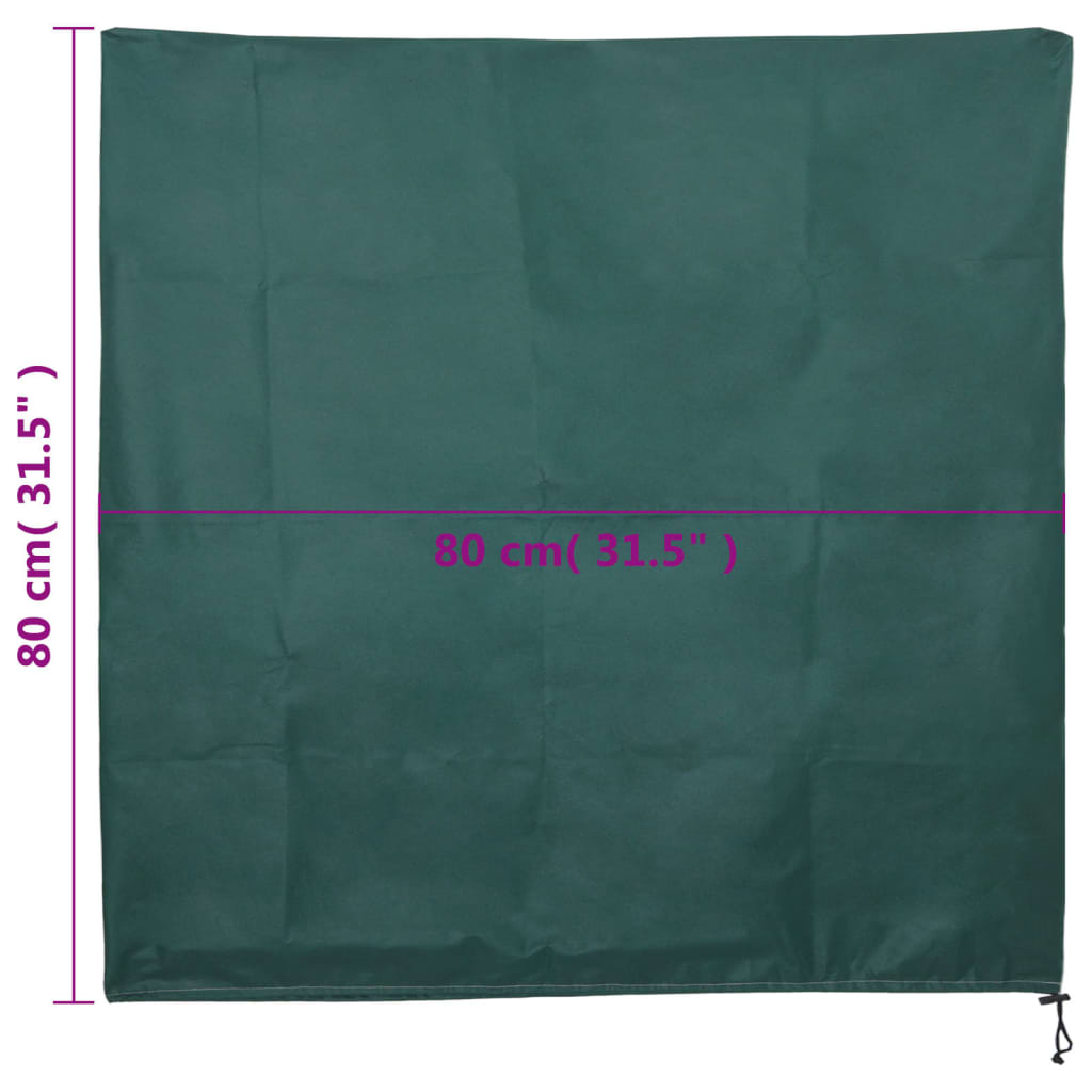 Plantefleecetrekk med snor 4 stk 70 g/m² 0,8x0,8 m