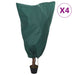 Plantefleecetrekk med snor 4 stk 70 g/m² 0,8x1 m
