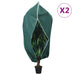 Plantefleecetrekk med glidelås 2 stk 70 g/m² 1x1,55 m