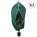 Plantefleecetrekk med glidelås 2 stk 70 g/m² 1,55x1,55 m