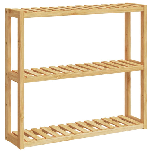 Baderomshylle 3 hyller veggmontert 60x15x54 cm bambus