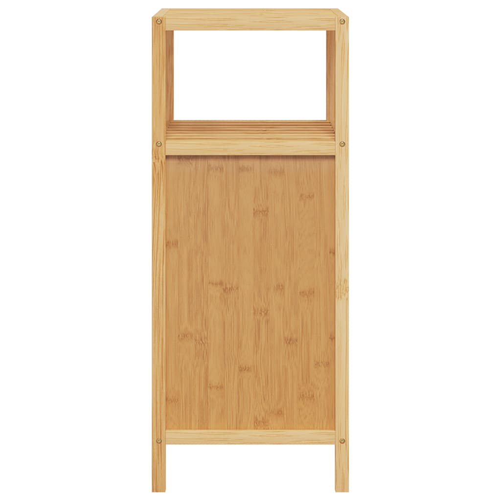 Baderomsskap med hylle 36x33x87 cm bambus