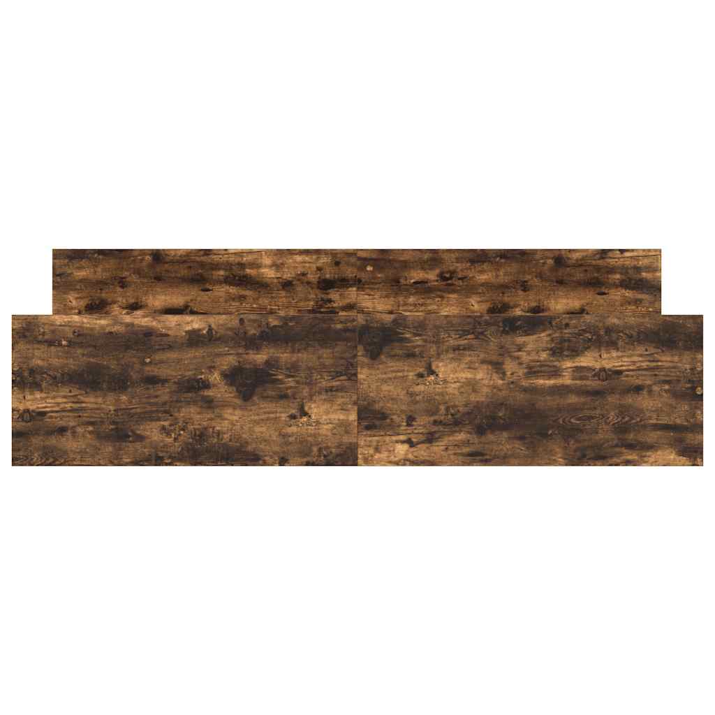 Sengeramme med hode- og fotgavl røkt eik 200x200 cm