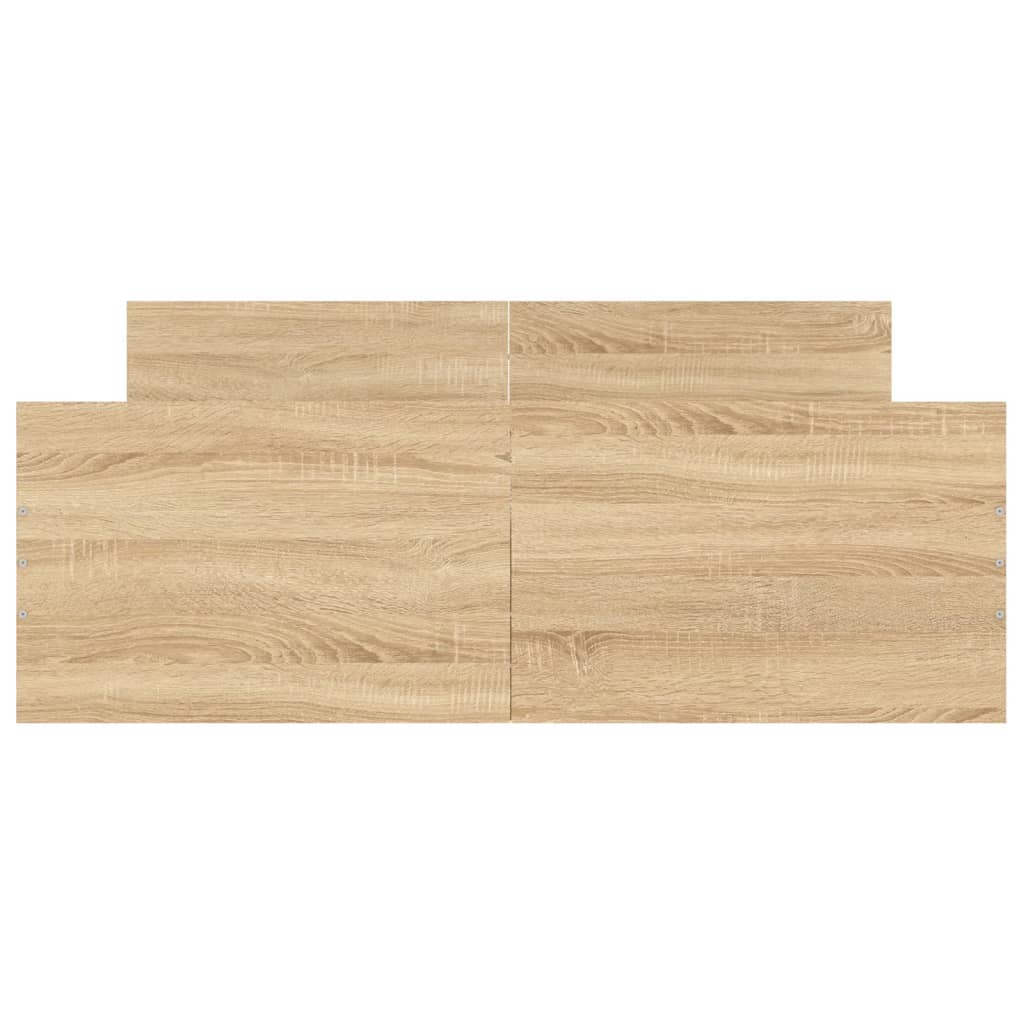 Sengeramme med hode- og fotgavl sonoma eik 120x200 cm