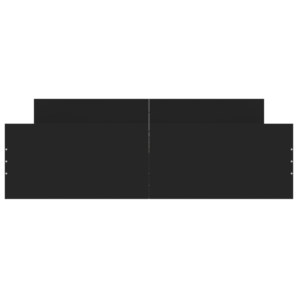 Sengeramme med hode- og fotgavl svart 140x200 cm