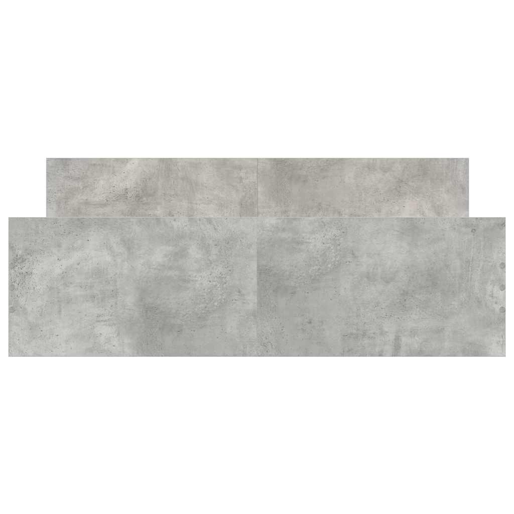 Sengeramme med hode- og fotgavl betonggrå 140x200 cm