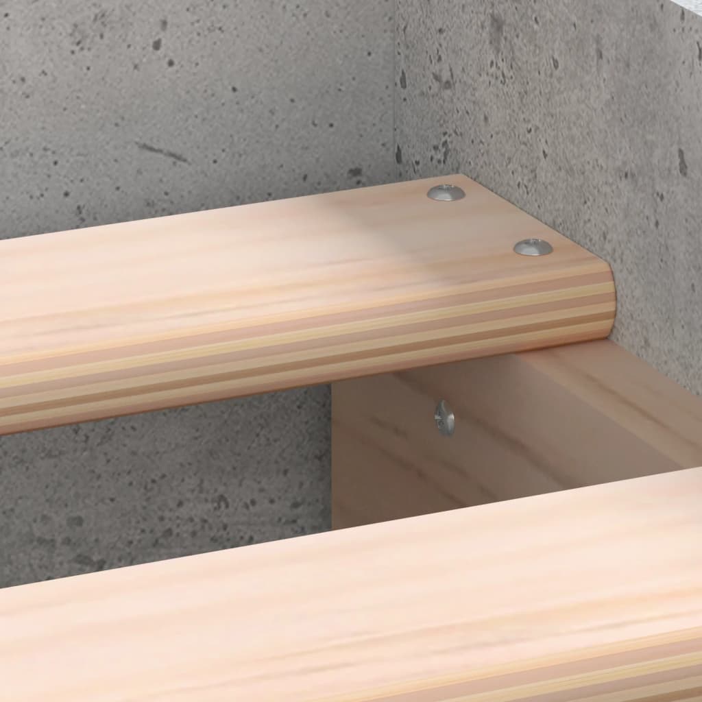 Sengeramme med hode- og fotgavl betonggrå 150x200 cm