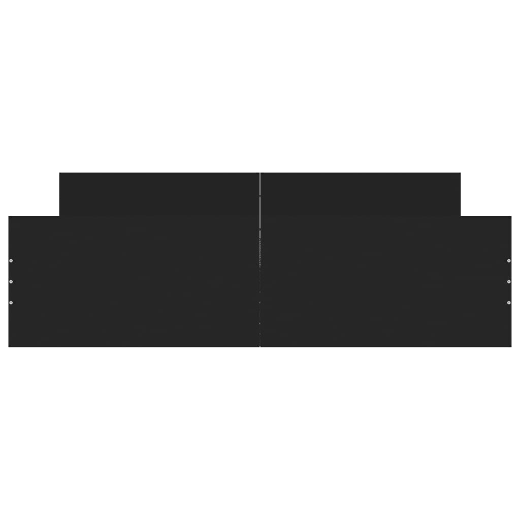 Sengeramme med hode- og fotgavl svart 160x200 cm