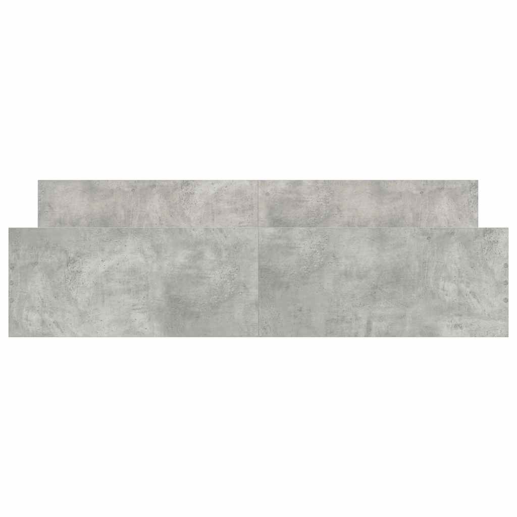 Sengeramme med hode- og fotgavl betonggrå 160x200 cm