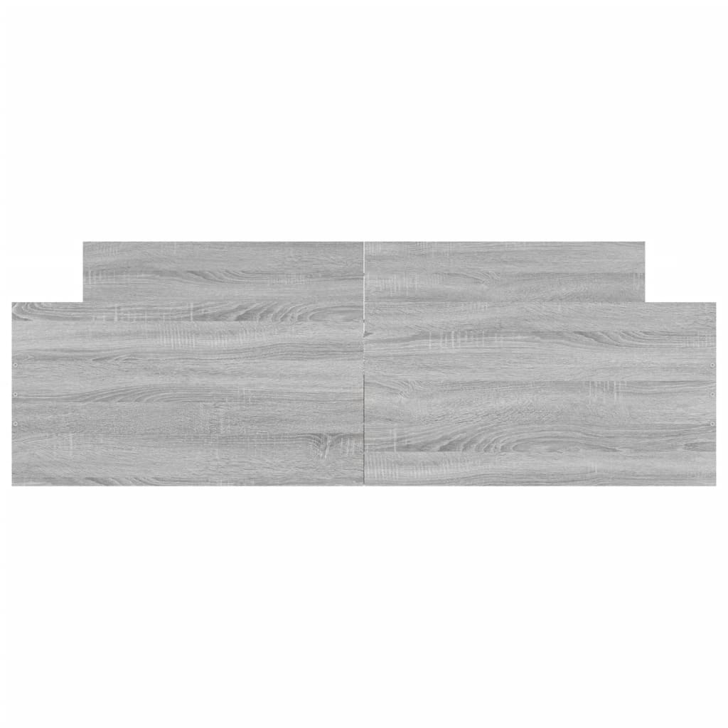 Sengeramme med hode- og fotgavl grå sonoma 160x200 cm