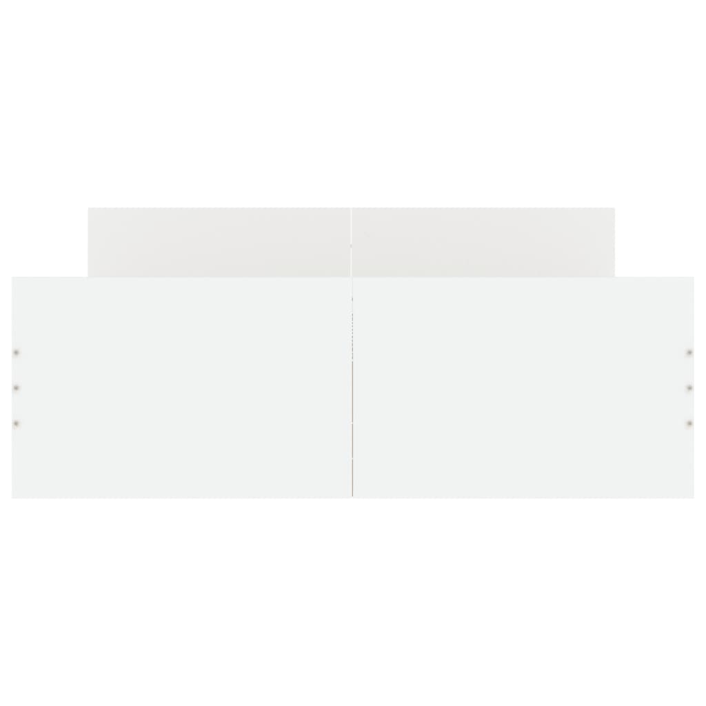 Sengeramme med hode- og fotgavl hvit 120x190 cm