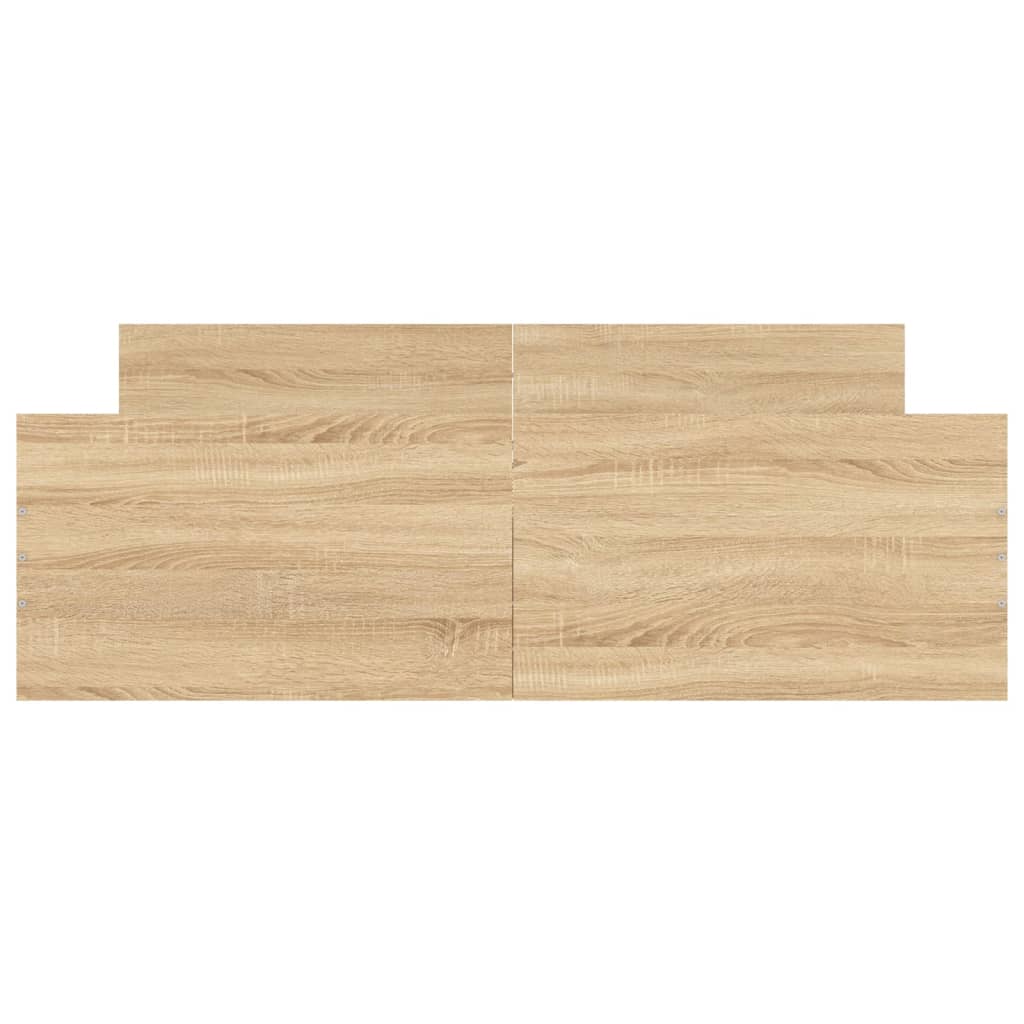 Sengeramme med hode- og fotgavl sonoma eik 140x190 cm