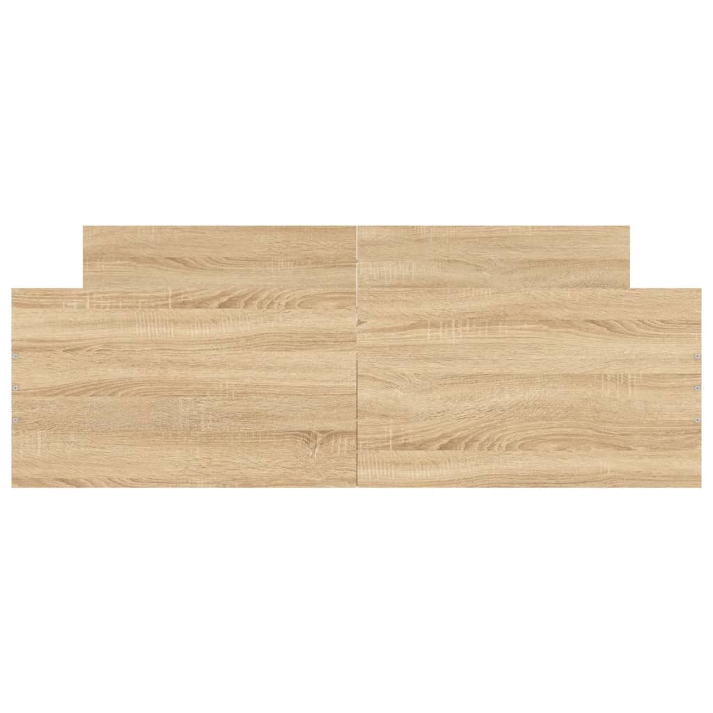 Sengeramme med hode- og fotgavl sonoma eik 135x190 cm