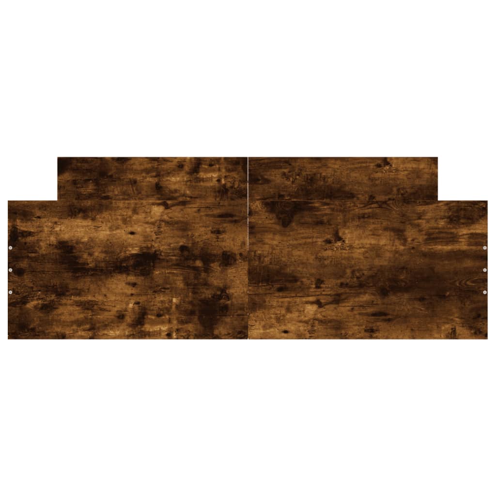 Sengeramme med hode- og fotgavl røkt eik 135x190 cm