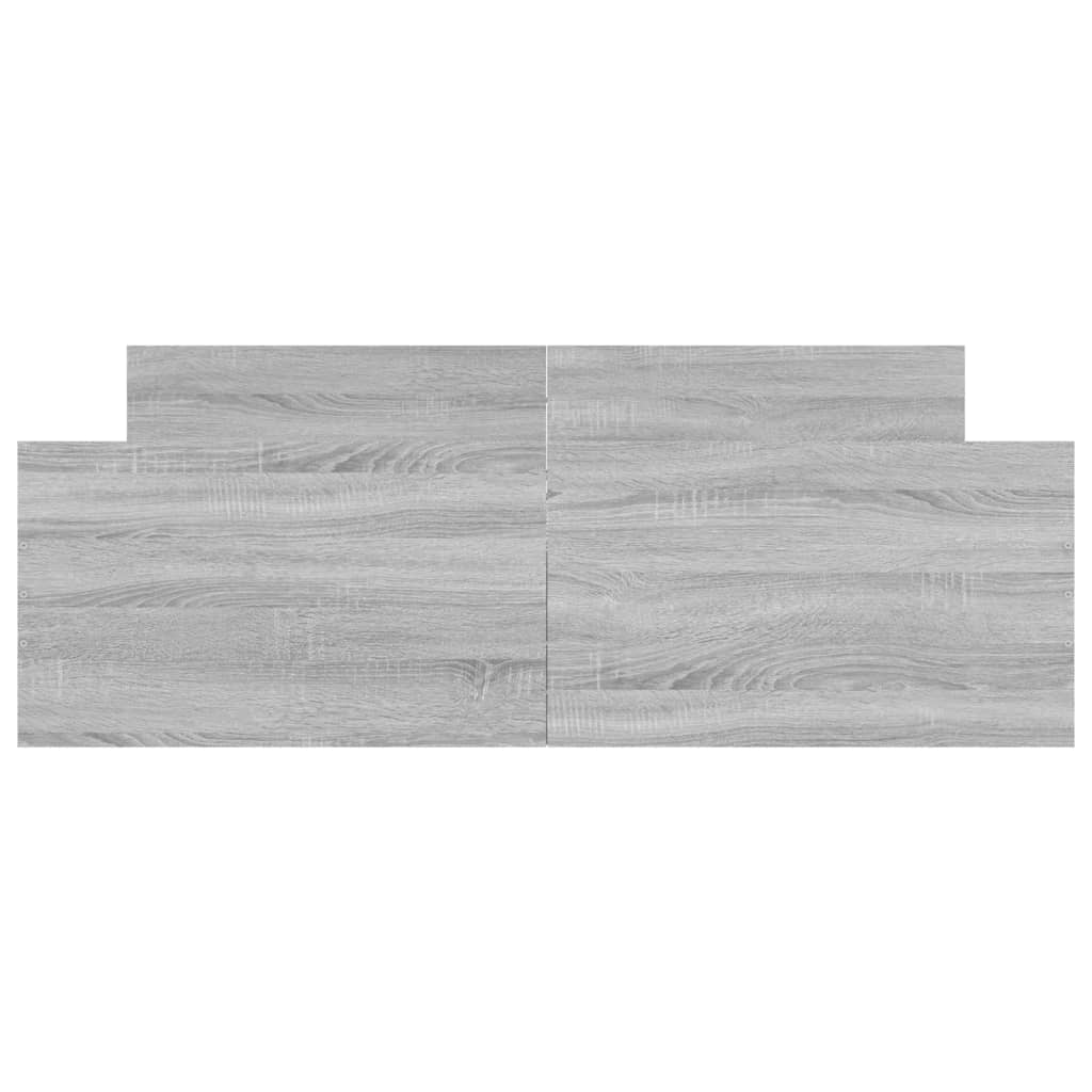 Sengeramme med hode- og fotgavl grå sonoma 135x190 cm