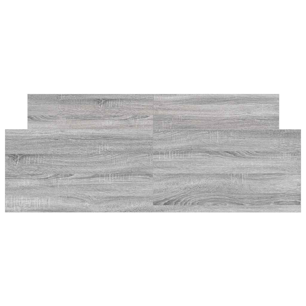 Sengeramme med hode- og fotgavl grå sonoma 135x190 cm