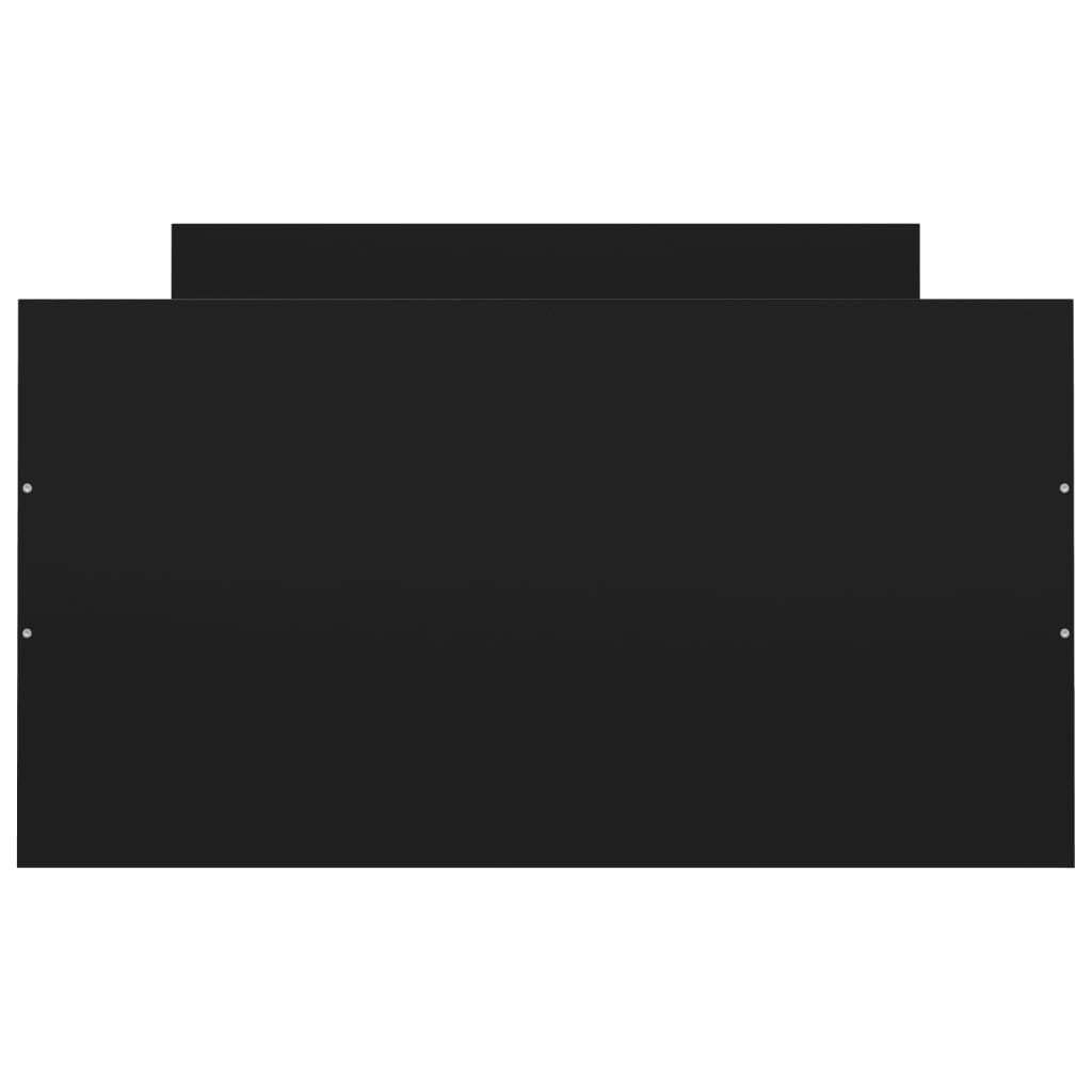 Sengeramme med hode- og fotgavl svart 90x200 cm