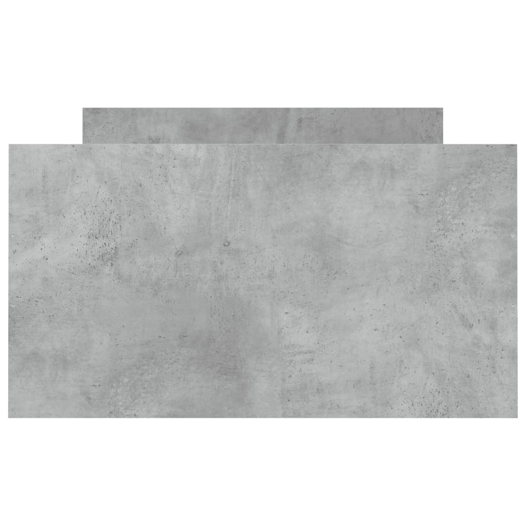 Sengeramme med hode- og fotgavl betonggrå 90x200 cm