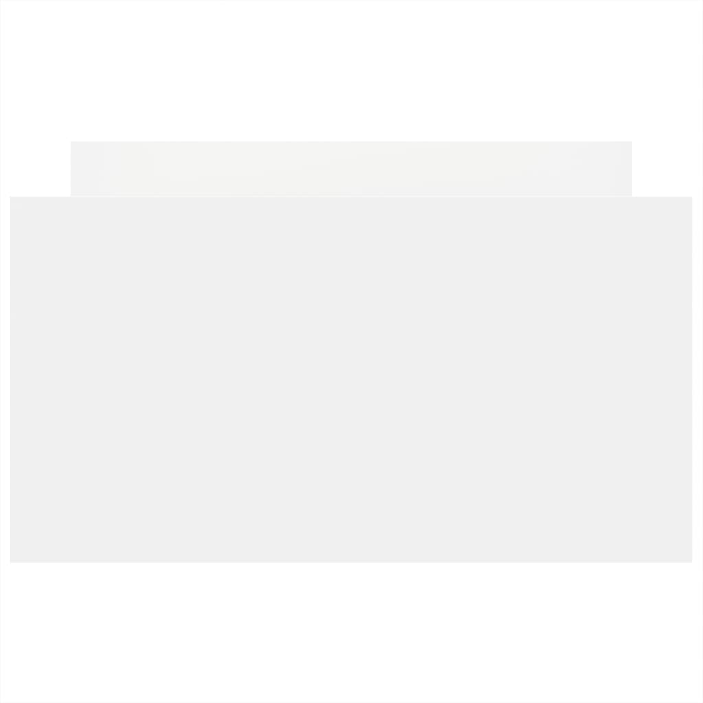 Sengeramme med hode- og fotgavl hvit 90x190 cm