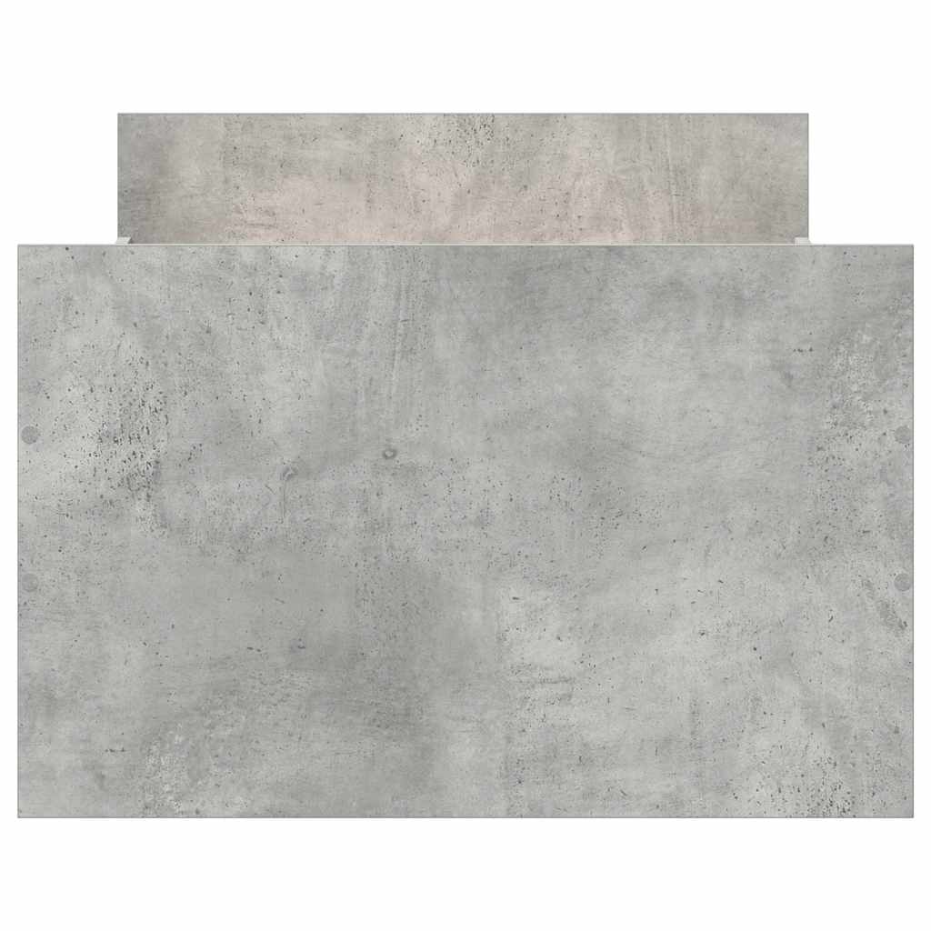Sengeramme med hode- og fotgavl betonggrå 90x190 cm