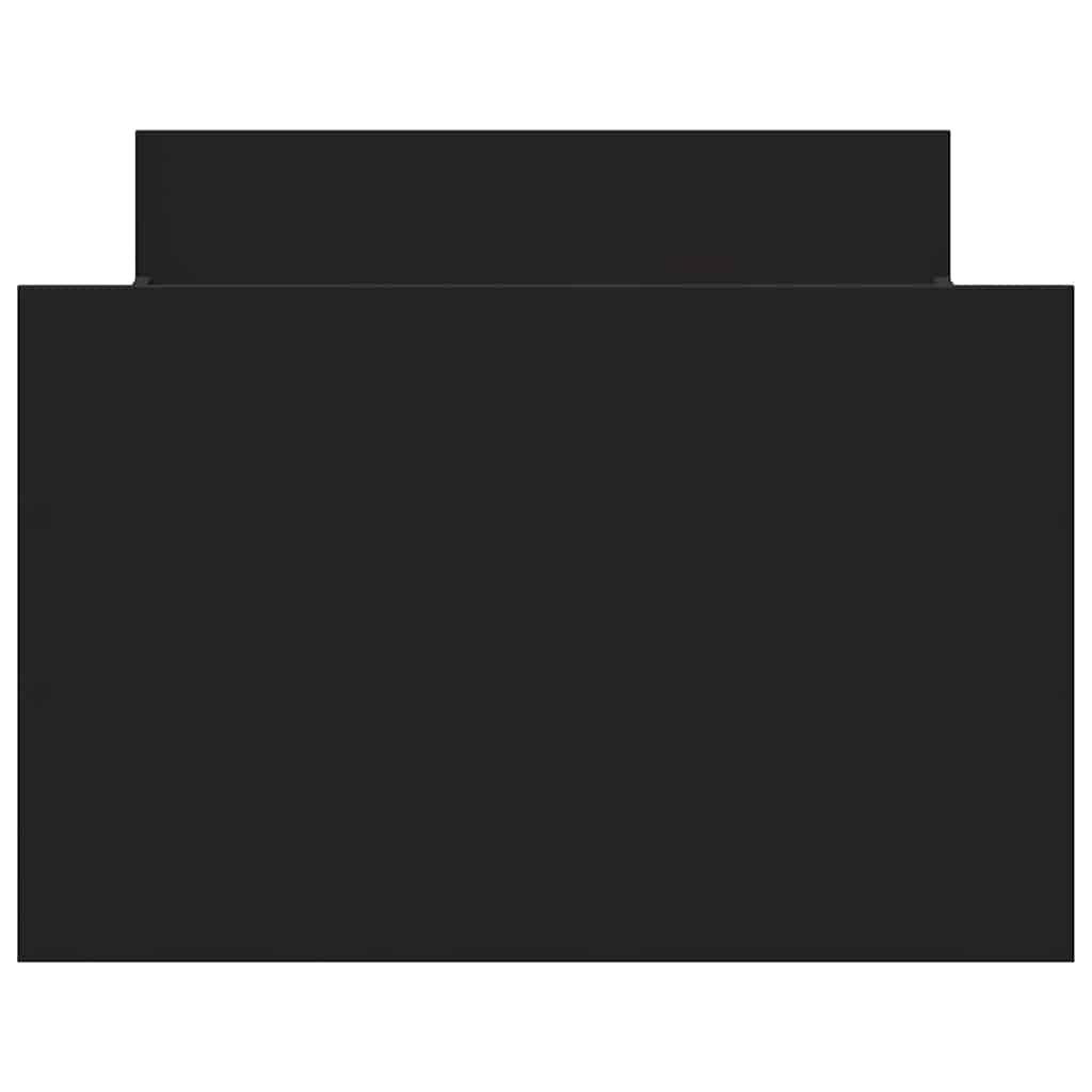 Sengeramme med hode- og fotgavl svart 75x190 cm