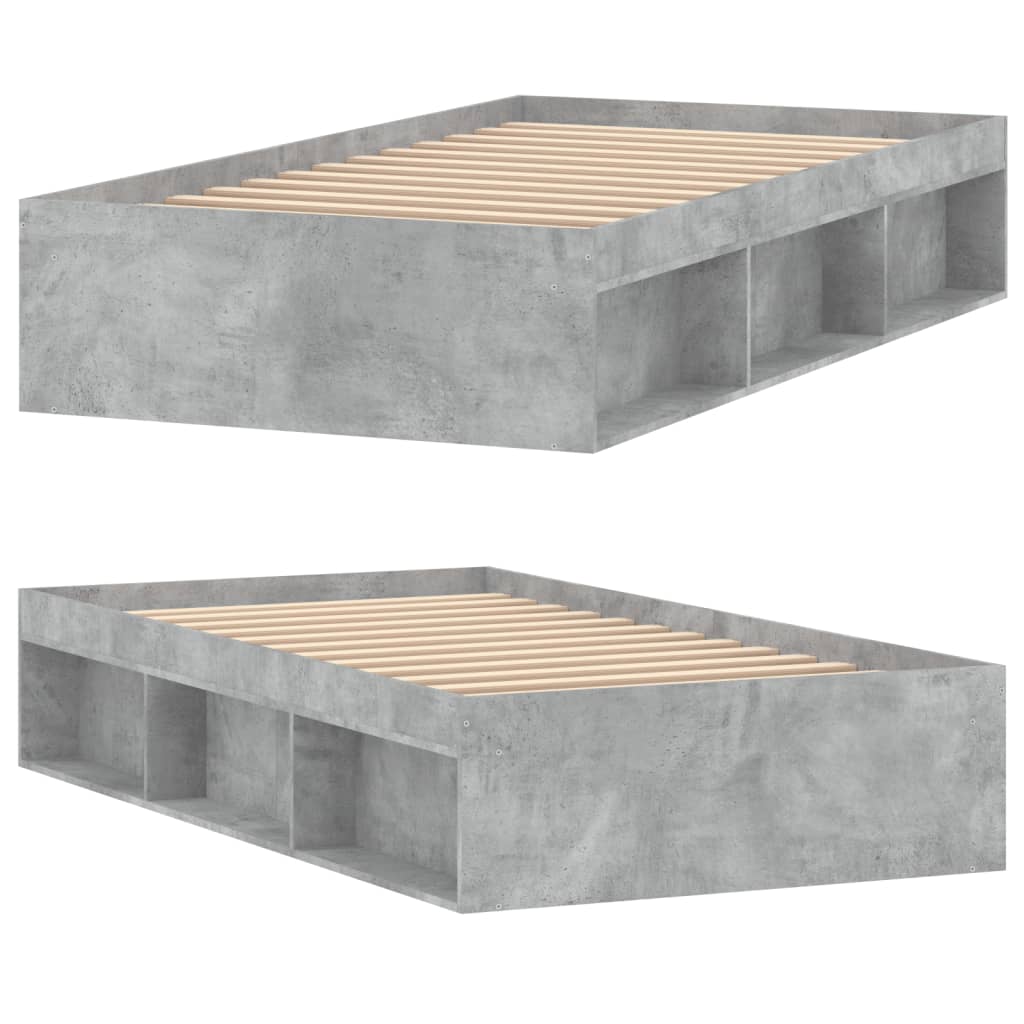 Sengeramme betonggrå 90x200 cm
