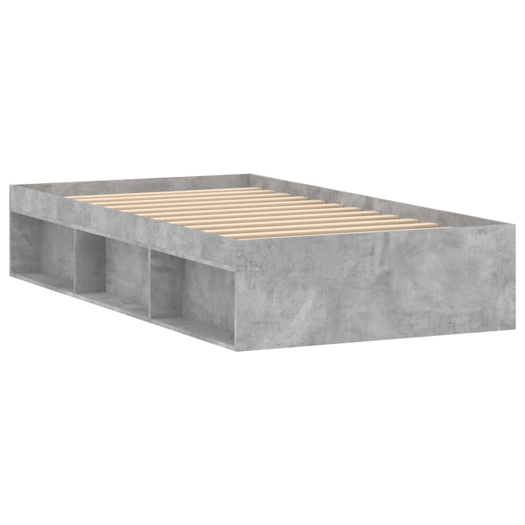 Sengeramme betonggrå 100x200 cm