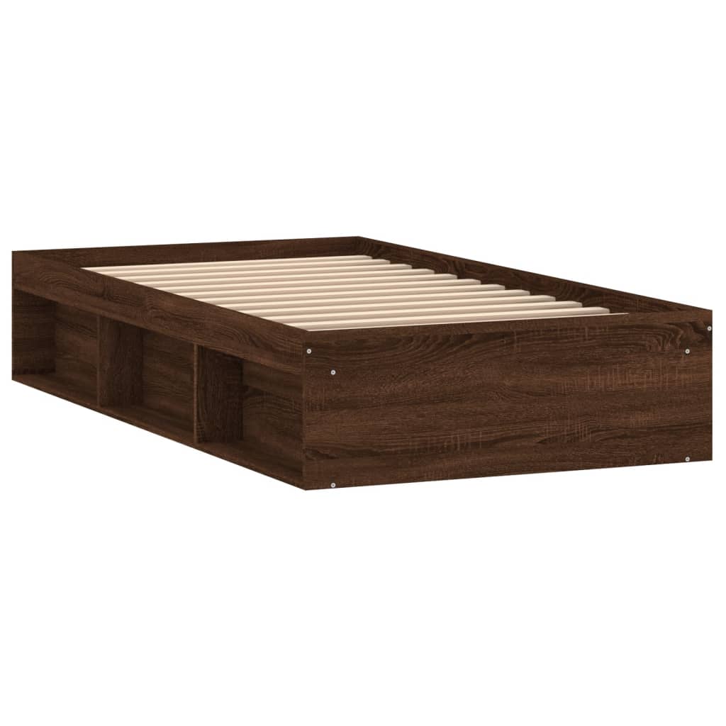 Sengeramme brun eik 90x190 cm
