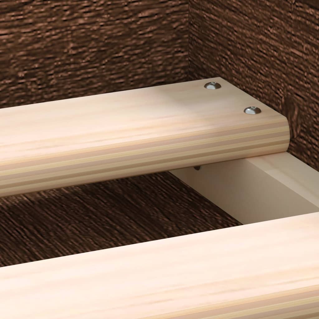 Sengeramme brun eik 90x190 cm