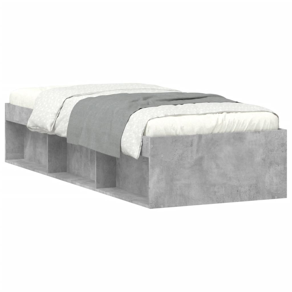 Sengeramme betonggrå 75x190 cm