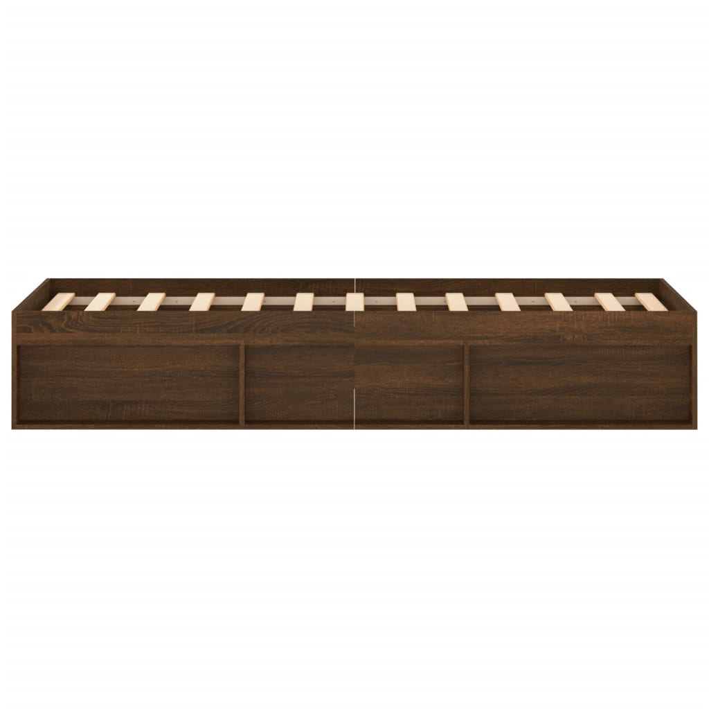 Sengeramme brun eik 120x200 cm