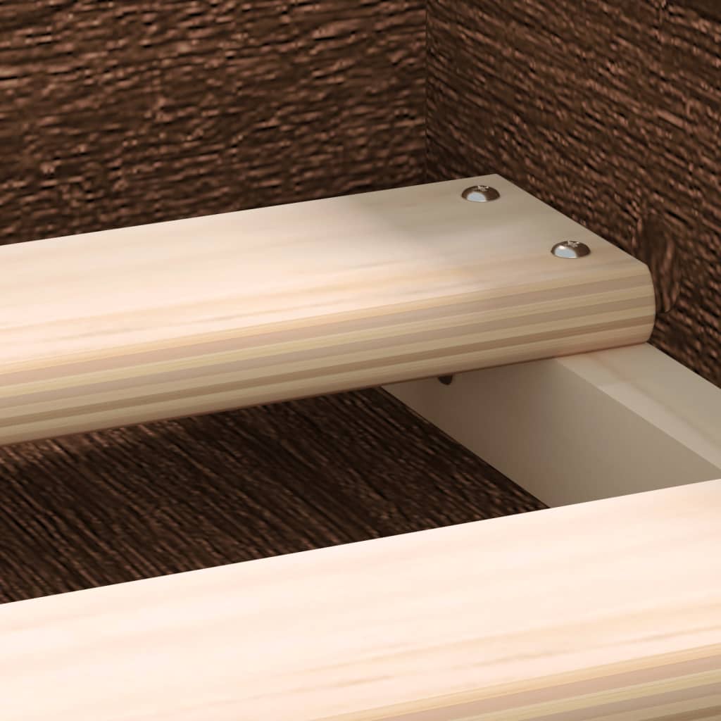 Sengeramme brun eik 120x200 cm