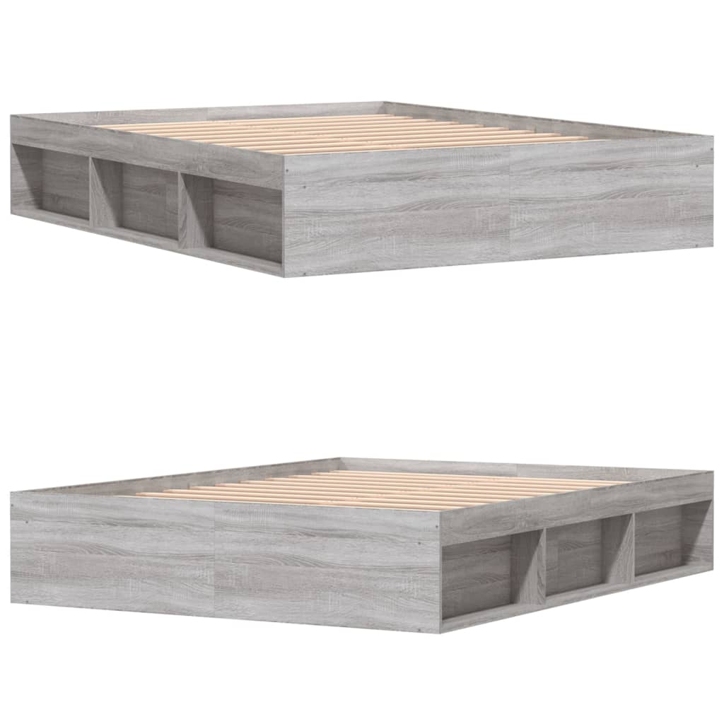 Sengeramme grå sonoma 140x200 cm