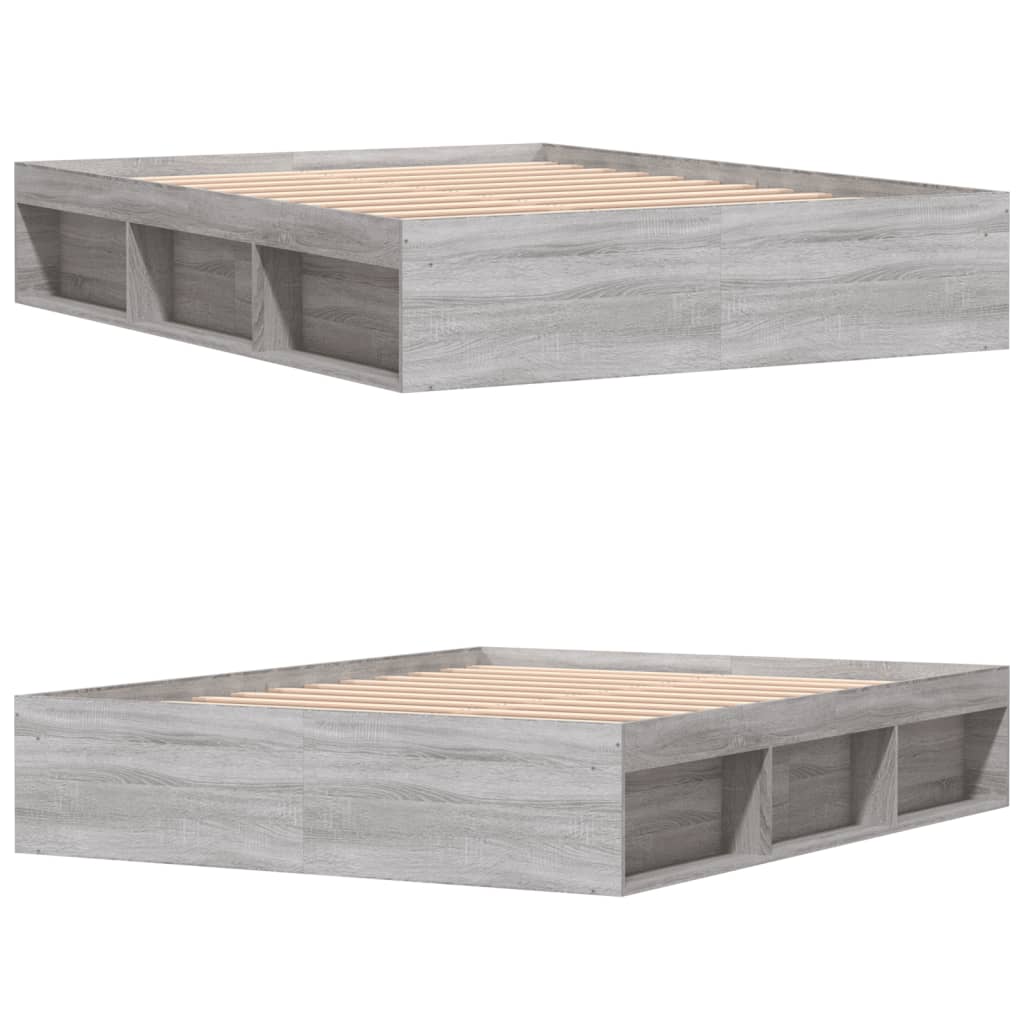 Sengeramme grå sonoma 150x200 cm