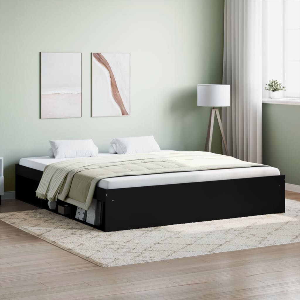 Sengeramme svart 180x200 cm