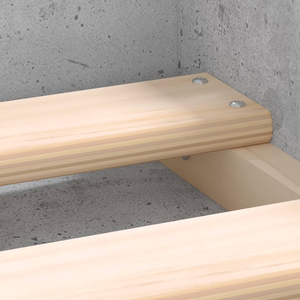 Sengeramme betonggrå 180x200 cm