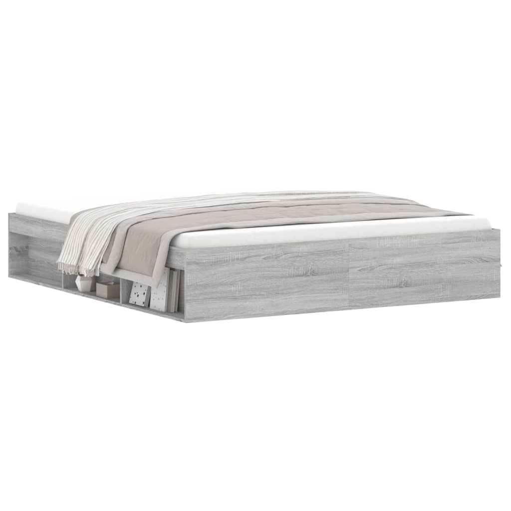 Sengeramme grå sonoma 180x200 cm