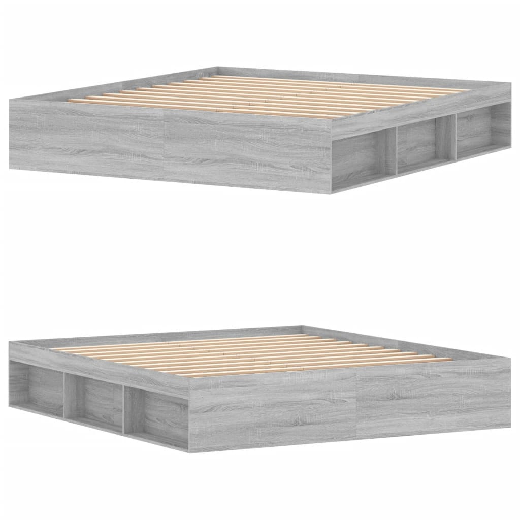 Sengeramme grå sonoma 180x200 cm