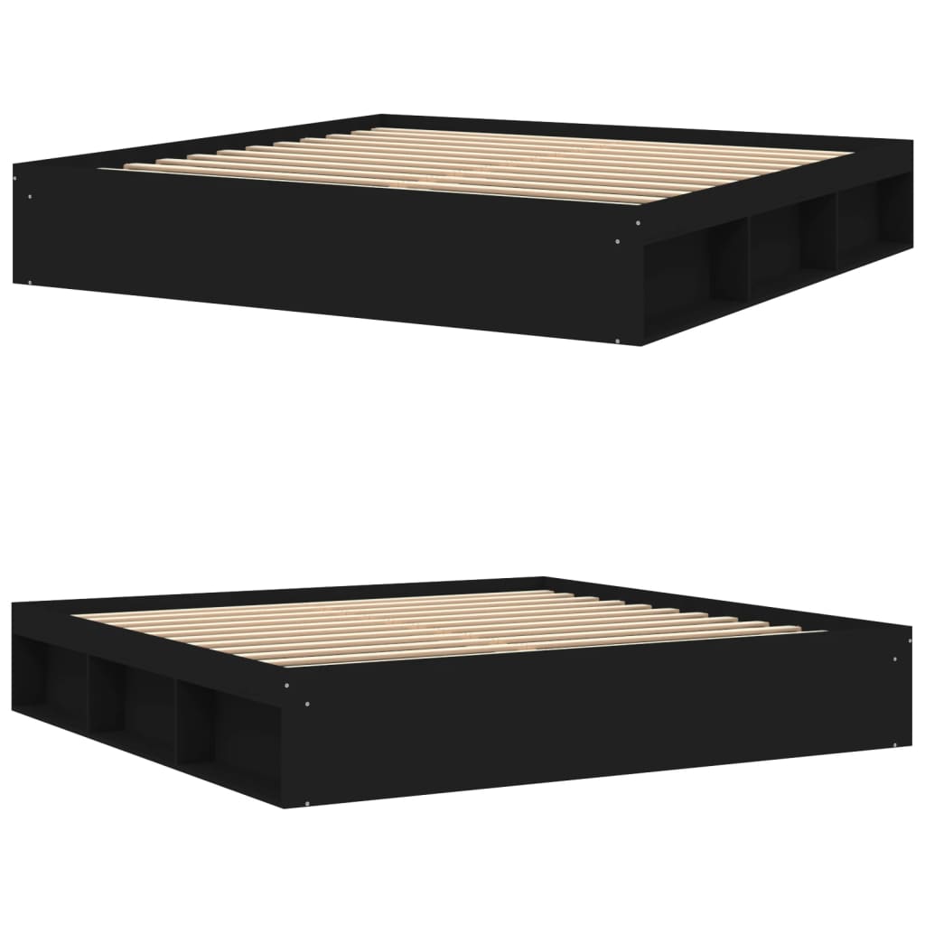 Sengeramme svart 200x200 cm