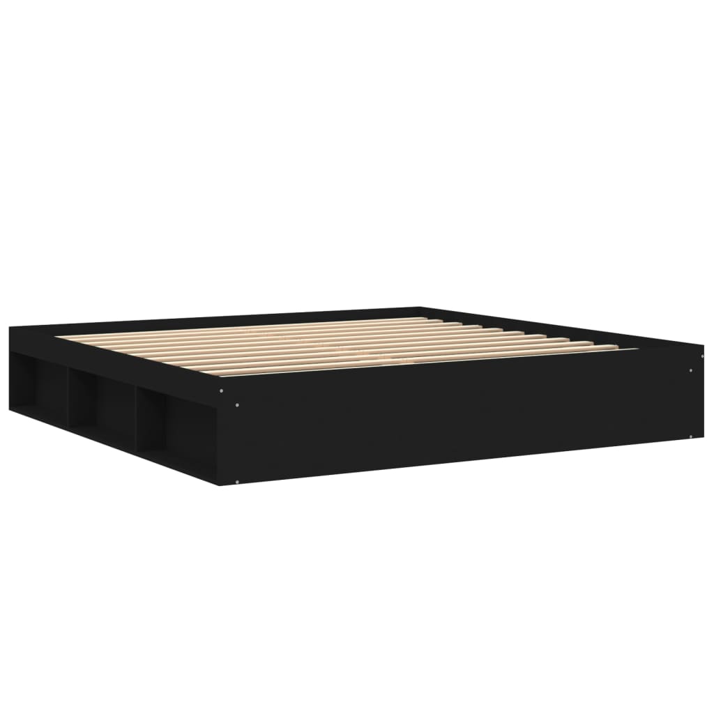 Sengeramme svart 200x200 cm