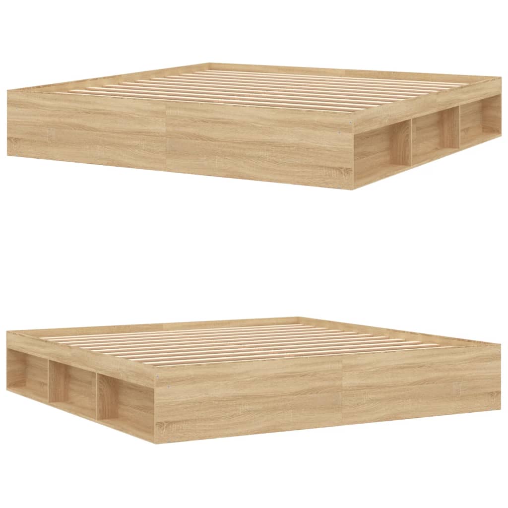 Sengeramme sonoma eik 200x200 cm