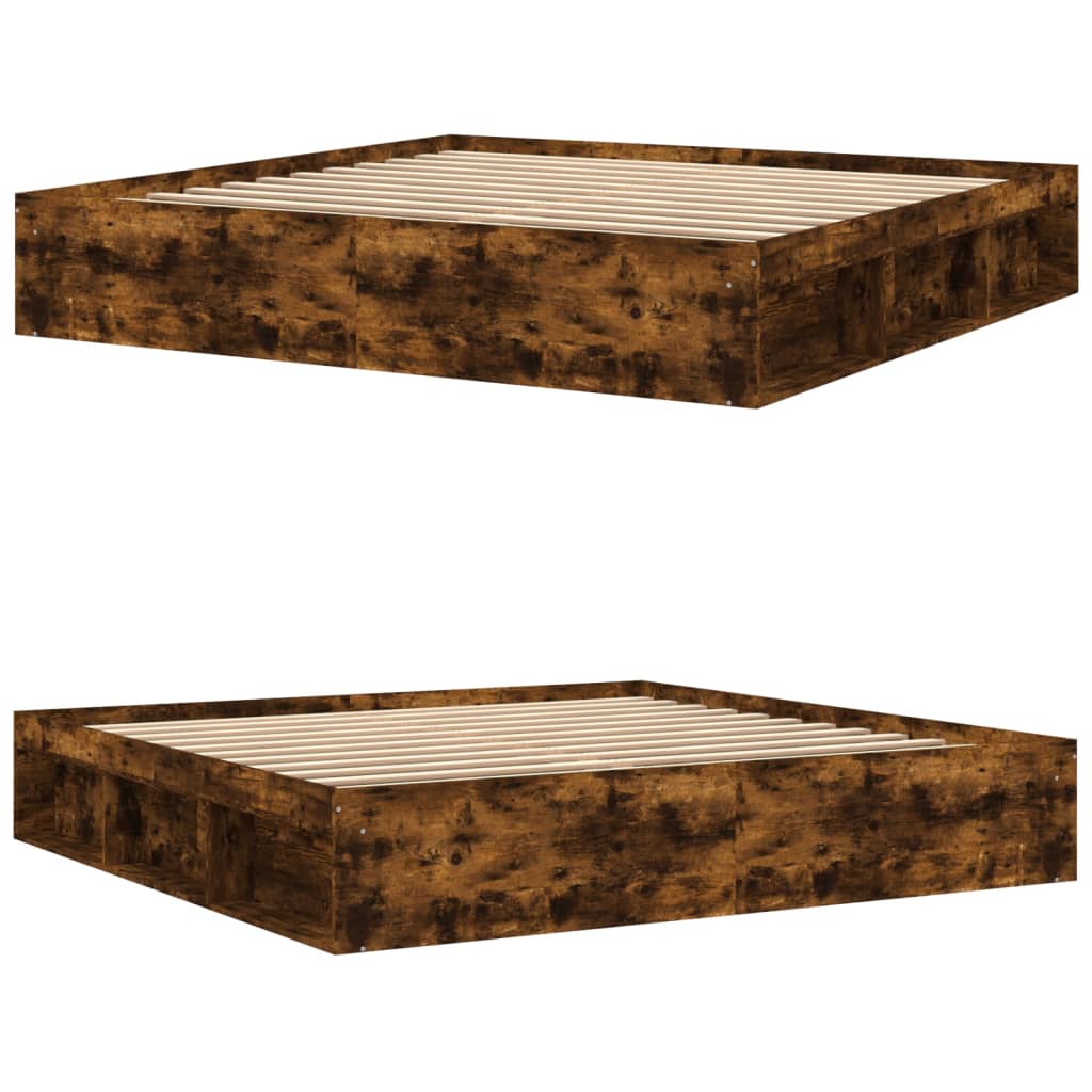 Sengeramme røkt eik 200x200 cm