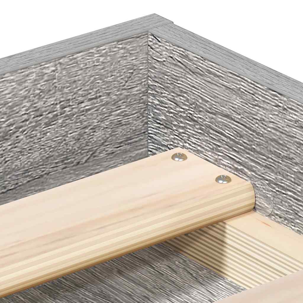 Sengeramme grå sonoma 120x190 cm