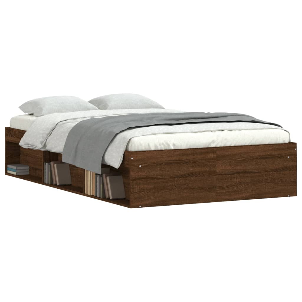 Sengeramme brun eik 120x190 cm