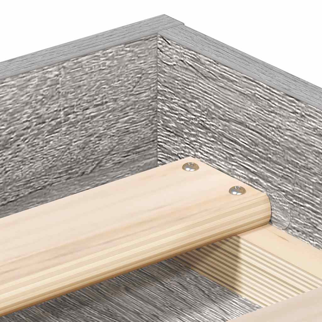 Sengeramme grå sonoma 135x190 cm