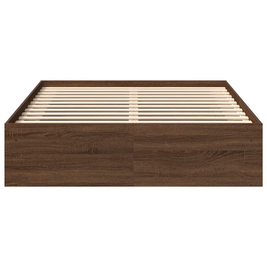 Sengeramme brun eik 135x190 cm